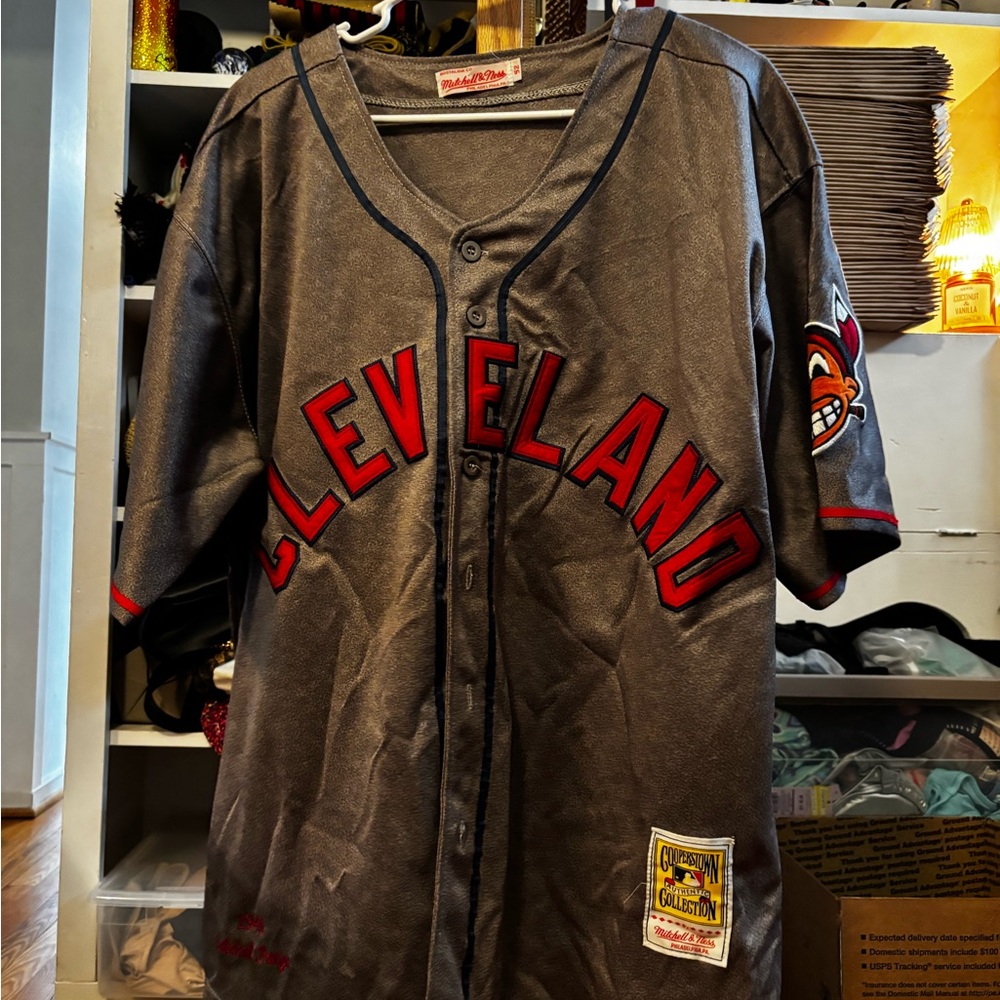 Mitchell & Ness Gray Cleveland Jersey